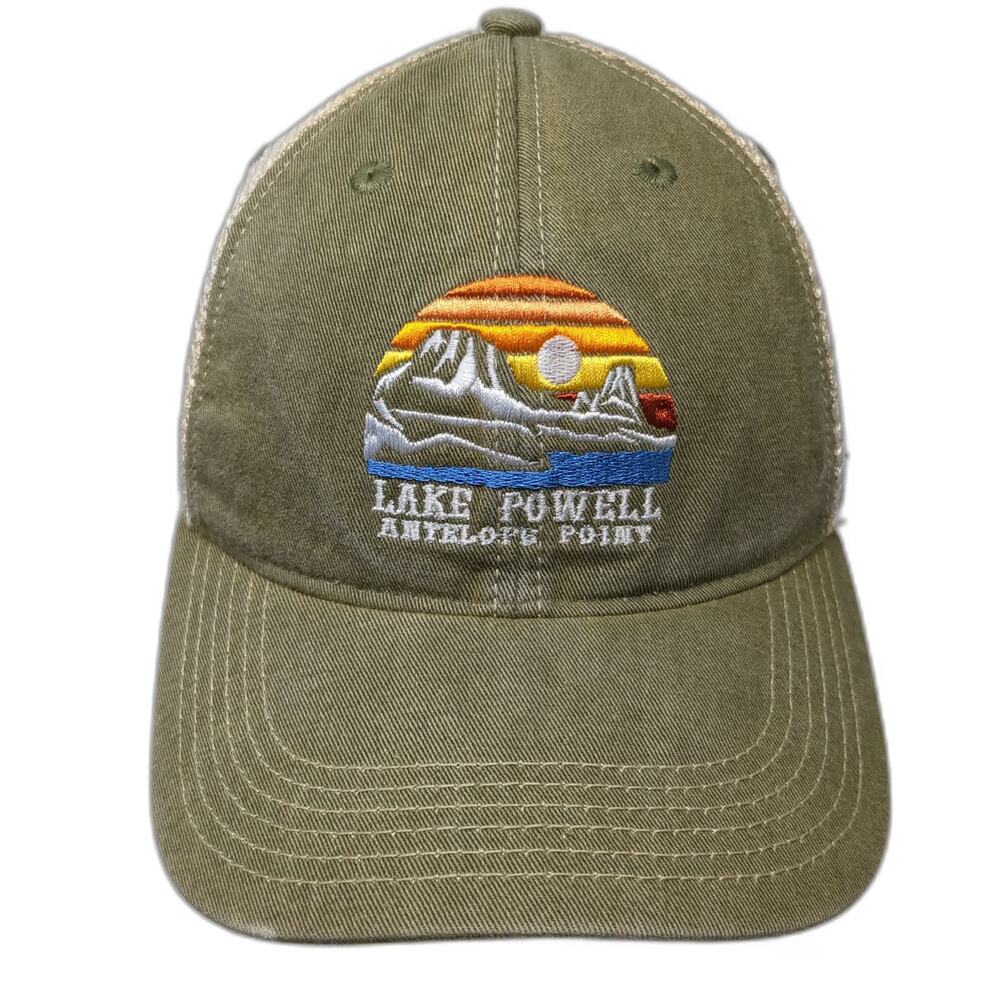 Headmost Trucker Hat Green One Size Lake Powell Antelope Point Mesh Snapback